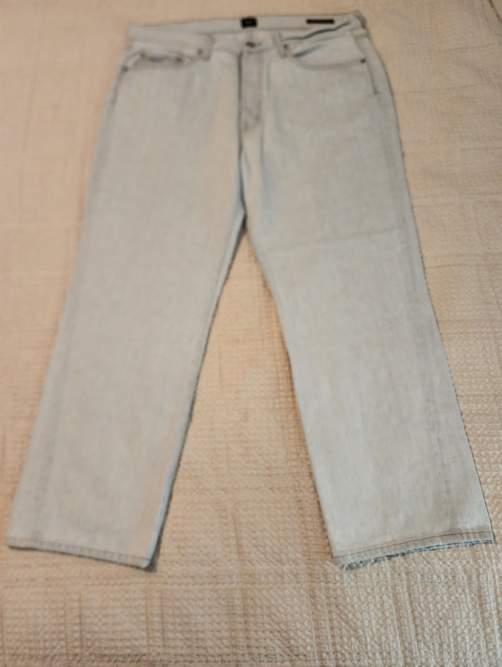 Edwin Kali Ankle Vintage Straight Women's Light Wash Cropped Sz 34 Summer Beach